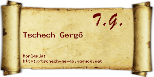 Tschech Gergő névjegykártya